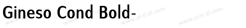 Gineso Cond Bold字体转换